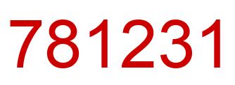 Número 781231 imagen rojo