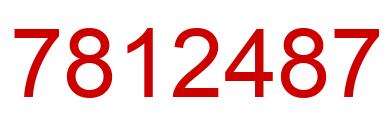 Número 7812487 imagen rojo