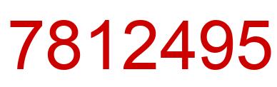 Number 7812495 red image