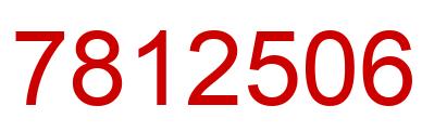Number 7812506 red image