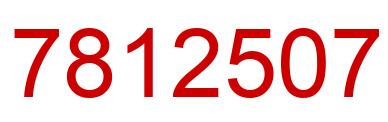 Number 7812507 red image