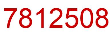 Number 7812508 red image