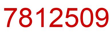 Number 7812509 red image