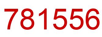 Number 781556 red image