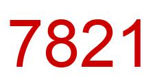 Number 7821 red image