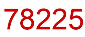 Number 78225 red image