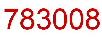Number 783008 red image