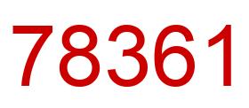 Number 78361 red image