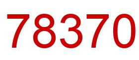 Number 78370 red image