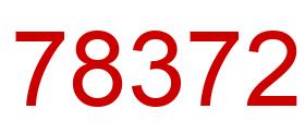 Number 78372 red image