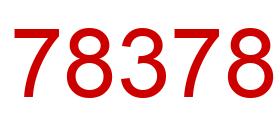Number 78378 red image