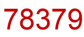 Number 78379 red image