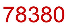 Number 78380 red image