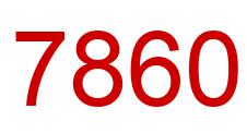 Number 7860 red image