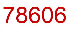 Number 78606 red image