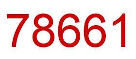 Number 78661 red image