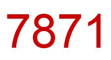 Número 7871 imagen rojo