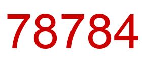 Number 78784 red image