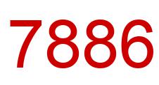 Number 7886 red image