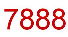 Number 7888 red image