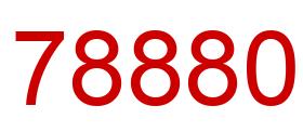 Number 78880 red image