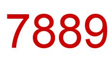 Number 7889 red image
