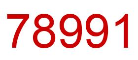 Number 78991 red image