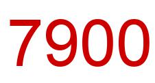 Number 7900 red image