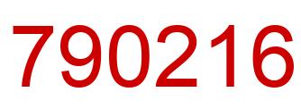 Número 790216 imagen rojo