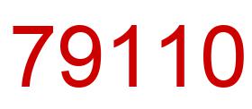 Number 79110 red image