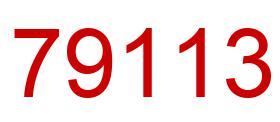 Number 79113 red image