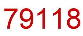 Number 79118 red image