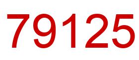 Number 79125 red image