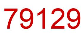 Number 79129 red image