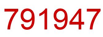 Number 791947 red image