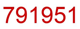 Number 791951 red image