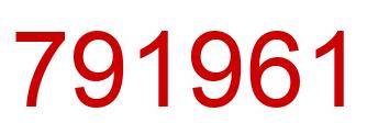 Número 791961 imagen rojo