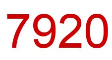 Number 7920 red image