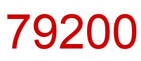 Number 79200 red image