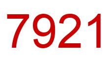 Number 7921 red image