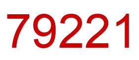 Número 79221 imagen rojo