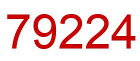 Number 79224 red image