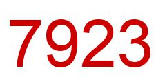 Number 7923 red image