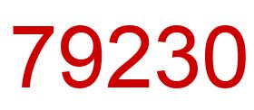 Number 79230 red image