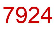 Number 7924 red image