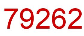 Número 79262 imagen rojo