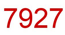 Number 7927 red image