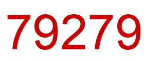 Number 79279 red image