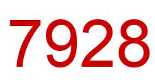 Number 7928 red image