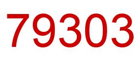 Número 79303 imagen rojo